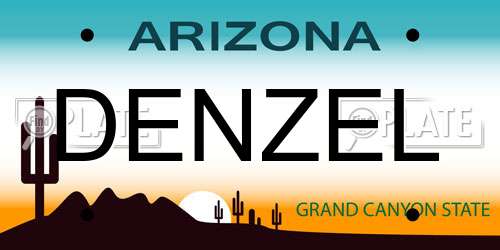 DENZEL Arizona License Plate