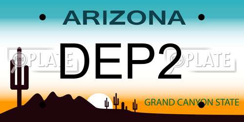 DEP2 Arizona License Plate