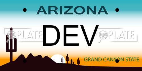 DEV Arizona License Plate