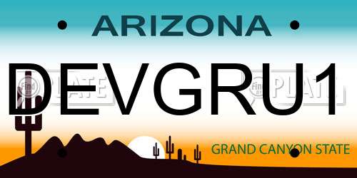 DEVGRU1 Arizona License Plate