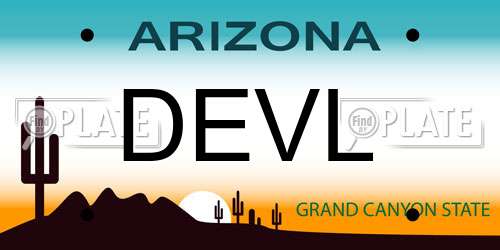 DEVL Arizona License Plate