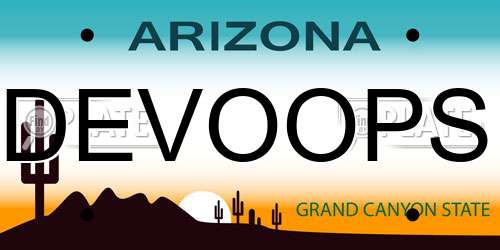 DEVOOPS Arizona License Plate