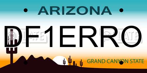 DF1ERRO Arizona License Plate
