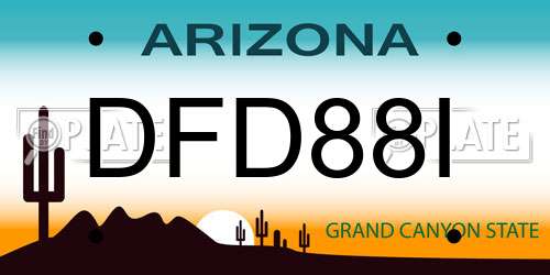DFD88I Arizona License Plate