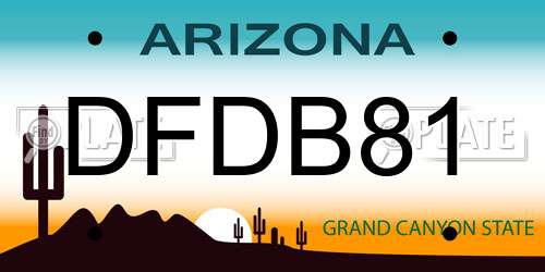 DFDB81 Arizona License Plate