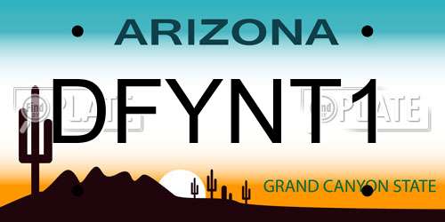 DFYNT1 Arizona License Plate
