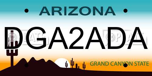 DGA2ADA Arizona License Plate