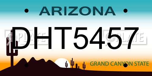DHT5457 Arizona License Plate