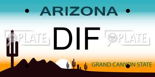 DIF Arizona License Plate