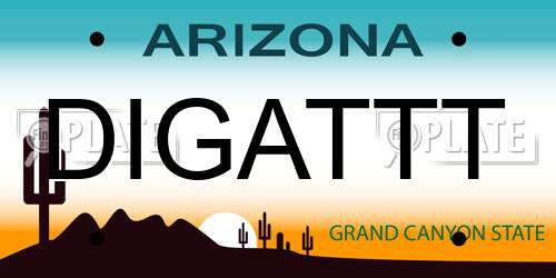 DIGATTT Arizona License Plate