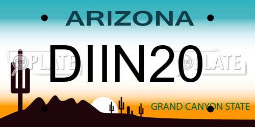 DIIN20 Arizona License Plate