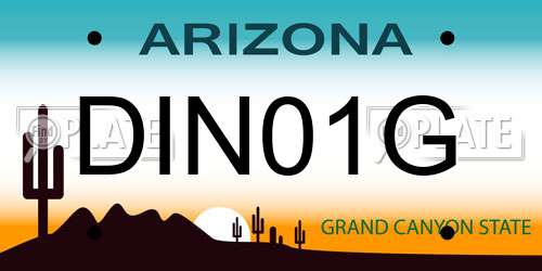 DIN01G Arizona License Plate