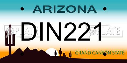 DIN221 Arizona License Plate