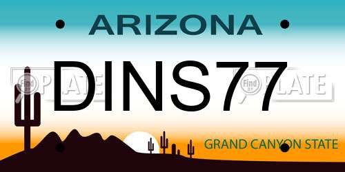 DINS77 Arizona License Plate