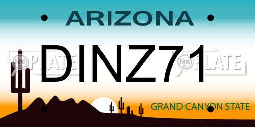 DINZ71 Arizona License Plate