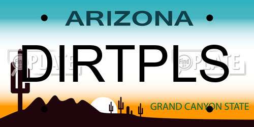 DIRTPLS Arizona License Plate