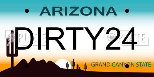 DIRTY24 Arizona License Plate