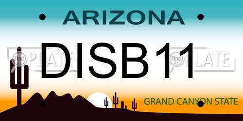 DISB11 Arizona License Plate