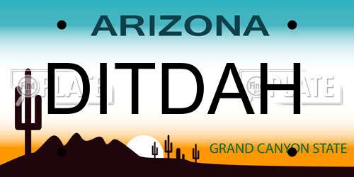 DITDAH Arizona License Plate