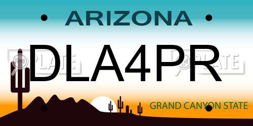 DLA4PR Arizona License Plate