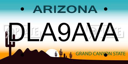 DLA9AVA Arizona License Plate