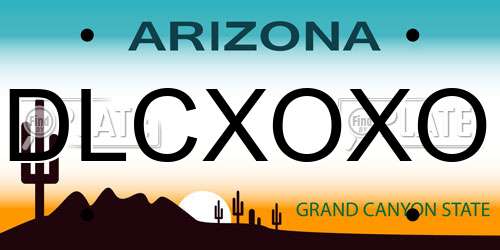 DLCXOXO Arizona License Plate