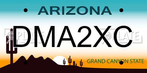 DMA2XC Arizona License Plate