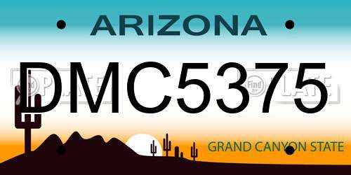 DMC5375 Arizona License Plate