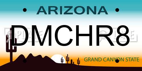 DMCHR8 Arizona License Plate