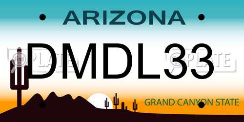 DMDL33 Arizona License Plate
