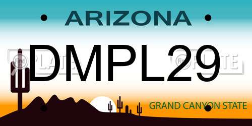 DMPL29 Arizona License Plate