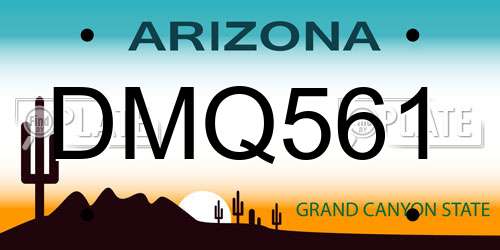 DMQ561 Arizona License Plate