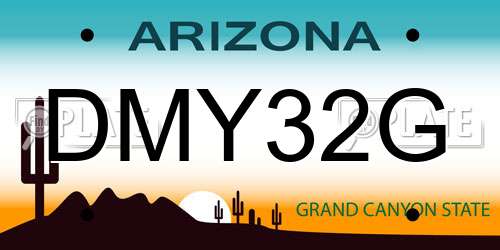 DMY32G Arizona License Plate