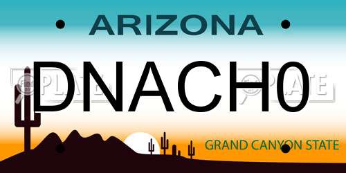 DNACH0 Arizona License Plate