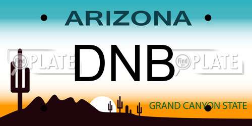 DNB Arizona License Plate