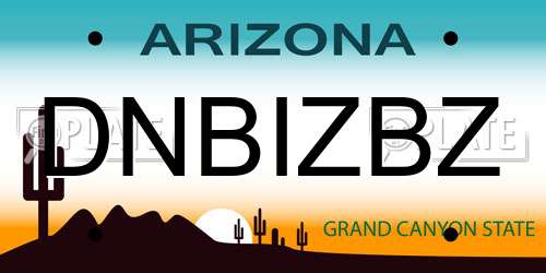 DNBIZBZ Arizona License Plate