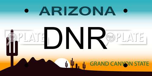 DNR Arizona License Plate
