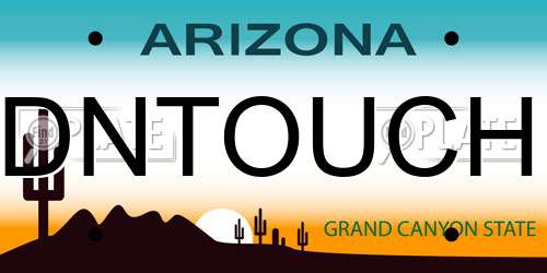 DNTOUCH Arizona License Plate