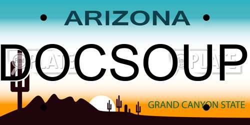 DOCSOUP Arizona License Plate