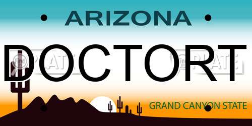 DOCTORT Arizona License Plate