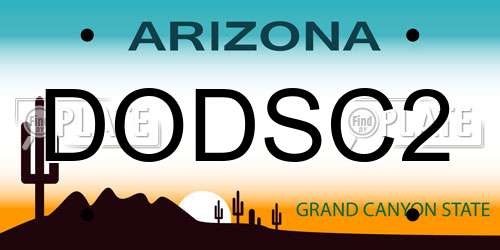 DODSC2 Arizona License Plate