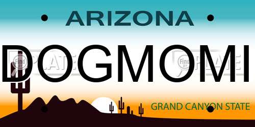 DOGMOMI Arizona License Plate