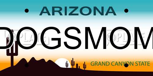 DOGSMOM Arizona License Plate
