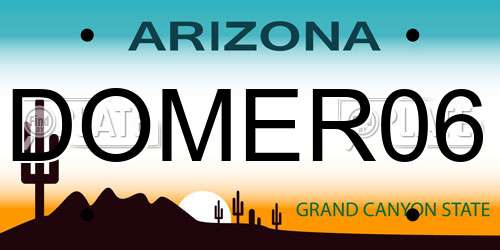 DOMER06 Arizona License Plate