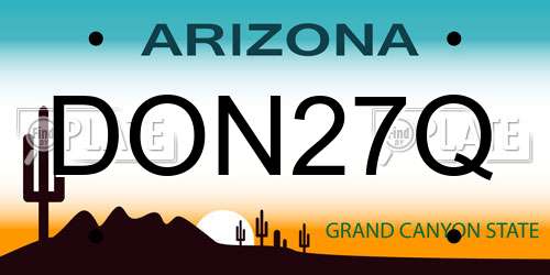 DON27Q Arizona License Plate