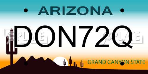 DON72Q Arizona License Plate