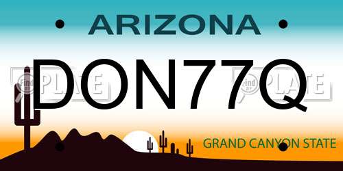 DON77Q Arizona License Plate
