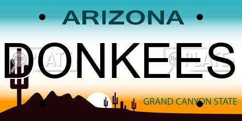 DONKEES Arizona License Plate