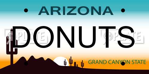 DONUTS Arizona License Plate