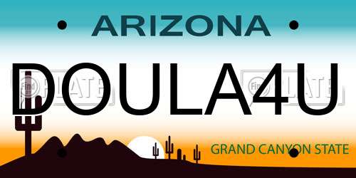 DOULA4U Arizona License Plate